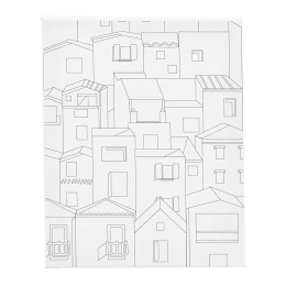 Canvas with print 24x30cm 360g Mediterranean village in the group Art Supplies / Studio / Artist Canvas / Acrylic canvas at Pen Store (135417)