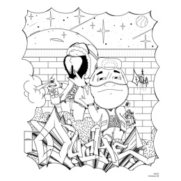 American Graffiti Coloring Book in the group Hobby & Creativity / Books / Adult Colouring Books at Pen Store (135491)