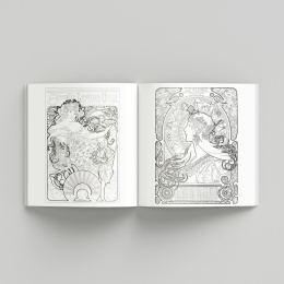 Alphonse Mucha Coloring Book in the group Hobby & Creativity / Books / Adult Colouring Books at Pen Store (135494)