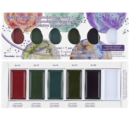 Gansai Tambi Aquarelle 5-set Granulating Colors 2 in the group Art Supplies / Artist colours / Watercolour Paint / Watercolour pans at Pen Store (135537)