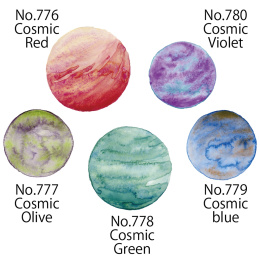 Gansai Tambi Aquarelle 5-set Granulating Colors 2 in the group Art Supplies / Artist colours / Watercolour Paint / Watercolour pans at Pen Store (135537)