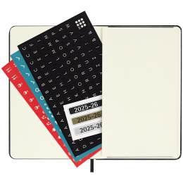 Diary 18M Weekly Hard Cover Horisontell Pocket Black in the group Paper & Pads / Planners / 18-Month Planners at Pen Store (135593)