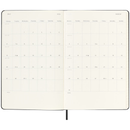 Diary 18M Daily Hard Cover Large Black in the group Paper & Pads / Planners / 18-Month Planners at Pen Store (135596)