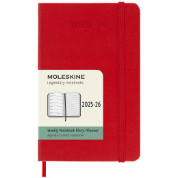 Diary 18M WeekNote Hard Cover Pocket Red in the group Paper & Pads / Planners / 18-Month Planners at Pen Store (135601)
