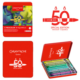 Neocolor II Aquarelle 50 Years Lush 10-set in the group Art Supplies / Artist colours / Pastels / Wax pastels at Pen Store (135628)