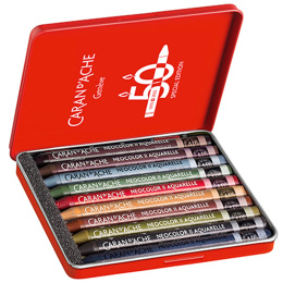 Neocolor II Aquarelle 50 Years Dark 10-set in the group Art Supplies / Artist colours / Pastels / Wax pastels at Pen Store (135632)