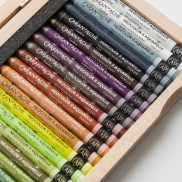 Neocolor II Aquarelle 50 years Wooden Box 50-set in the group Art Supplies / Artist colours / Pastels / Wax pastels at Pen Store (135633)