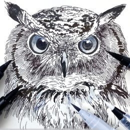 Inktober Illustration Basic Set 5 pcs in the group Pens / Artist Pens / Brush Pens at Pen Store (135666)