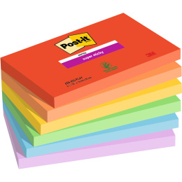 Post-it Super Sticky 76x127 Colour Mix Playful 6-pack in the group Paper & Pads / Note & Memo / Post-it and notepads at Pen Store (135720)