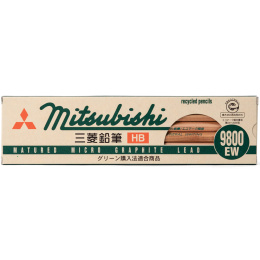 Pencil Mitsubishi 9800EW HB 12-pack in the group Art Supplies / Crayons & Graphite / Graphite & Pencils at Pen Store (135801)