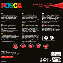 Posca Brush PC-5BR Set of 8 in the group Pens / Artist Pens / Illustration Markers at Pen Store (135920)
