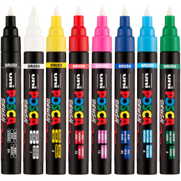 Posca Brush PC-5BR Set of 8 in the group Pens / Artist Pens / Illustration Markers at Pen Store (135920)