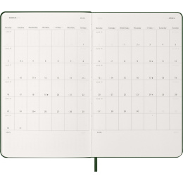 Diary 12M Weekly Notebook 2026 Hardcover Large Myrtle Green in the group Paper & Pads / Planners / 12-Month Planners at Pen Store (136112)