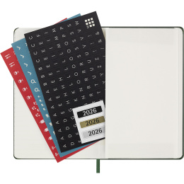 Diary 12M Weekly Notebook 2026 Hardcover Pocket Myrtle Green in the group Paper & Pads / Planners / 12-Month Planners at Pen Store (136120)
