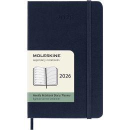Diary 12M Weekly Notebook 2026 Hardcover Pocket Sapphire Blue in the group Paper & Pads / Planners / 12-Month Planners at Pen Store (136125)