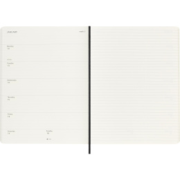 Diary 12M Weekly Notebook 2026 Softcover XL Black in the group Paper & Pads / Planners / 12-Month Planners at Pen Store (136127)