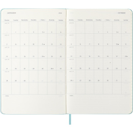 Diary 12M Weekly Notebook 2026 Hardcover Large Aquamarine in the group Paper & Pads / Planners / 12-Month Planners at Pen Store (136132)