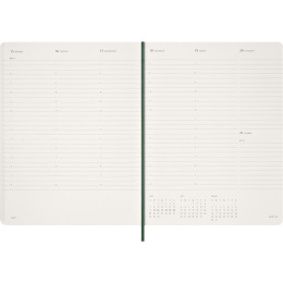 Diary 12M Weekly Vertical 2026 Hardcover XXL Myrtle Green in the group Paper & Pads / Planners / 12-Month Planners at Pen Store (136135)