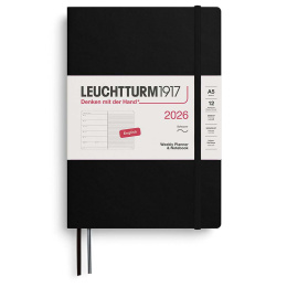 Diary Weekly Planner & Notebook 2026 A5 Soft Cover Black in the group Paper & Pads / Planners / 12-Month Planners at Pen Store (136238) Diary Weekly Planner & Notebook 2026 A5 Soft Cover Black in the group Paper & Pads / Planners / 12-Month Planners at Pen Store (136238)