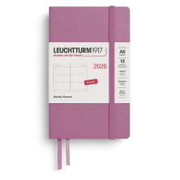 Diary Weekly Planner 2026 A6 Dusty Rose in the group Paper & Pads / Planners / 12-Month Planners at Pen Store (136260)