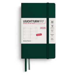 Diary Weekly Planner 2026 A6 Forest Green in the group Paper & Pads / Planners / 12-Month Planners at Pen Store (136264)