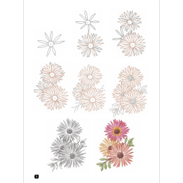 Draw 100: Flowers in the group Hobby & Creativity / Books / Inspirational Books at Pen Store (136315)