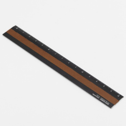 Ruler Aluminium/Leather 15 cm Black/Camel in the group Hobby & Creativity / Hobby Accessories / Rulers at Pen Store (136443)