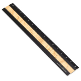 Ruler Aluminium/Wood 15 cm Black/Bird's Eye Maple in the group Hobby & Creativity / Hobby Accessories / Rulers at Pen Store (136448)