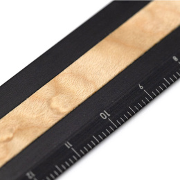 Ruler Aluminium/Wood 15 cm Black/Bird's Eye Maple in the group Hobby & Creativity / Hobby Accessories / Rulers at Pen Store (136448)
