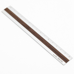 Ruler Aluminium/Wood 15 cm Silver/Indian Rose in the group Hobby & Creativity / Hobby Accessories / Rulers at Pen Store (136450)