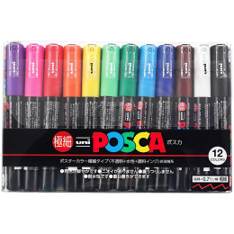Posca PC-1MC 12-set in the group Pens / Artist Pens / Acrylic Markers at Pen Store (136456)