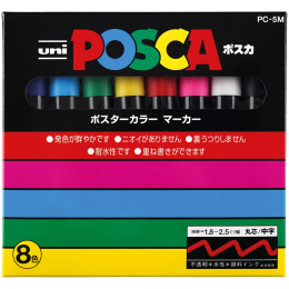 Posca PC-5M Standard tones 8-set in the group Pens / Artist Pens / Acrylic Markers at Pen Store (136465)