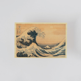 Postcard in Hinoki-wood – Hokusai ”Views of Mount Fuji” 6-set A in the group Hobby & Creativity / Holidays and seasons / Cards and envelopes at Pen Store (136592)