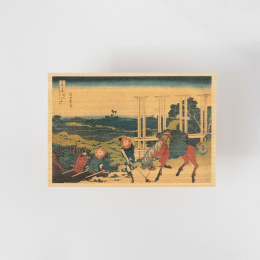 Postcard in Hinoki-wood – Hokusai ”Views of Mount Fuji” 6-set A in the group Hobby & Creativity / Holidays and seasons / Cards and envelopes at Pen Store (136592)