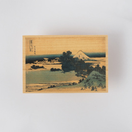 Postcard in Hinoki-wood – Hokusai ”Views of Mount Fuji” 6-set A in the group Hobby & Creativity / Holidays and seasons / Cards and envelopes at Pen Store (136592)