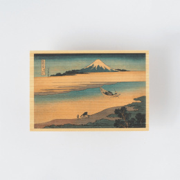 Postcard in Hinoki-wood – Hokusai ”Views of Mount Fuji” 6-set B in the group Hobby & Creativity / Holidays and seasons / Cards and envelopes at Pen Store (136593)