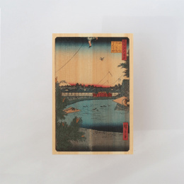 Postcard in Hinoki-wood – Hiroshige ”One Hundred Views of Edo” 6-set in the group Hobby & Creativity / Holidays and seasons / Cards and envelopes at Pen Store (136594)