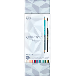 Bicolor Alpine Frost 9‑set + brush in the group Pens / Artist Pens / Watercolour Pencils at Pen Store (136599)