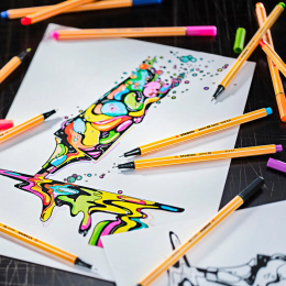 Point 88 Fineliner 8 pcs in the group Pens / Writing / Fineliners at Pen Store (136795)