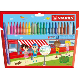 Power Fibre-tip Pen 24-pack in the group Kids / Kids' Pens / Felt Tip Pens for Kids at Pen Store (136799)