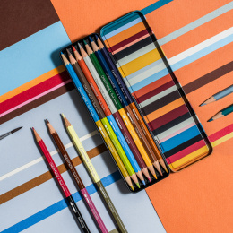 Bicolor Paul Smith 12-set + Brush in the group Pens / Artist Pens / Watercolour Pencils at Pen Store (137004)