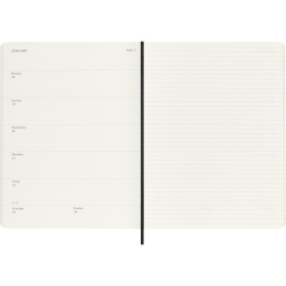 Diary 18M WeekNote Soft Cover XL Black in the group Paper & Pads / Planners / 18-Month Planners at Pen Store (137009)