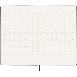 Diary 18M Weekly Hard Cover Horisontell Large Black in the group Paper & Pads / Planners / 18-Month Planners at Pen Store (137014)