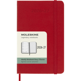 Diary 18M WeekNote Hard Cover Pocket Red in the group Paper & Pads / Planners / 18-Month Planners at Pen Store (137021)