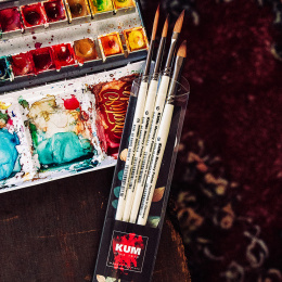 Synthetic Brushes Watercolour Botanical 4-piece Set in the group Art Supplies / Brushes / Watercolour Brushes at Pen Store (137036)