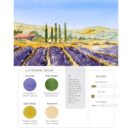 Watercolor Mixing Deck: Landscapes in the group Hobby & Creativity / Books / Art Instruction Books at Pen Store (137194)