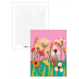 Color by Numbers: Flowers in the group Hobby & Creativity / Books / Adult Colouring Books at Pen Store (137205)