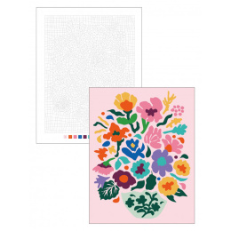 Color by Numbers: Flowers in the group Hobby & Creativity / Books / Adult Colouring Books at Pen Store (137205)