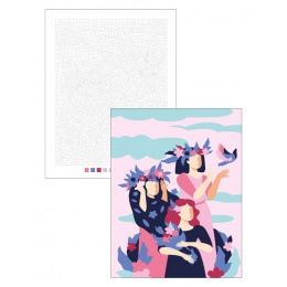 Color by Numbers: Flowers in the group Hobby & Creativity / Books / Adult Colouring Books at Pen Store (137205)