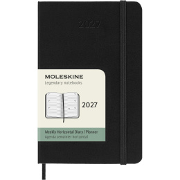 Diary 12M Weekly Horizontal 2027 Hardcover Pocket Black  in the group Paper & Pads / Planners / 12-Month Planners at Pen Store (137448)